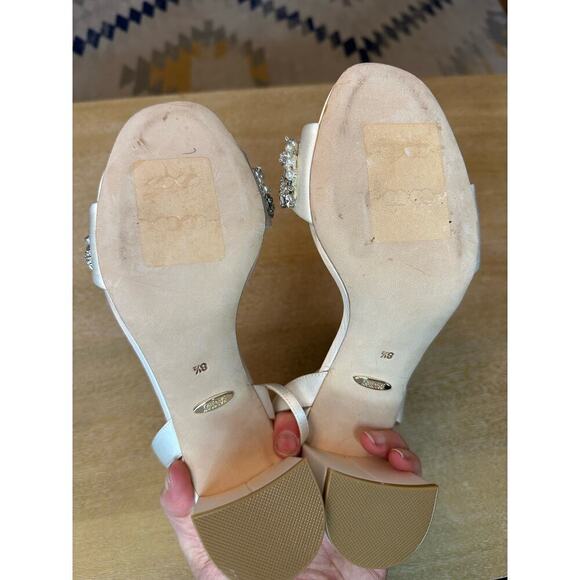 NWOB Badgley Mischka Clara Embellished Strap Evening Shoes - Picture 6 of 11